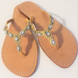 Starla - Gold Jeweled Sandal - Size 10.5